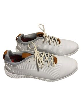 Puma White Sneakers with Tan Accents Kids